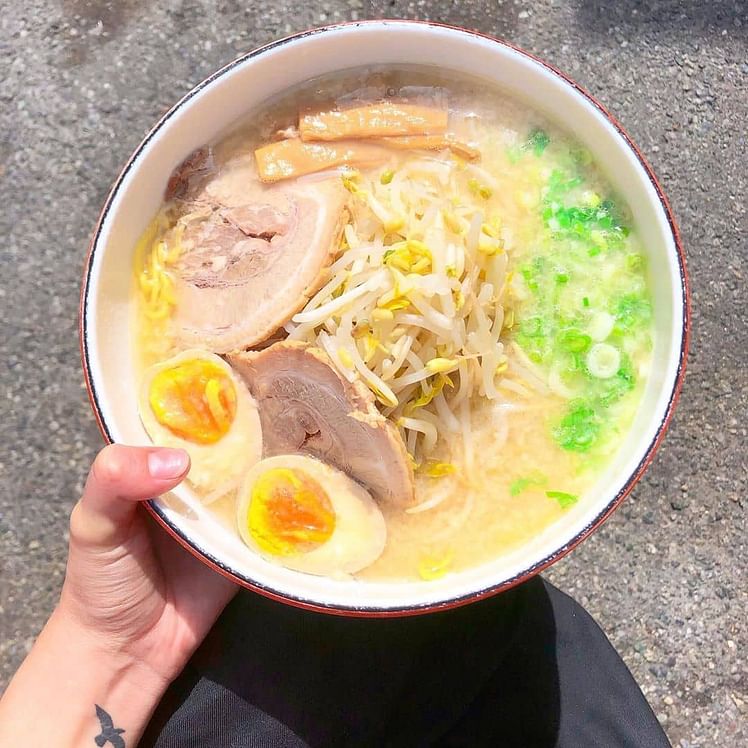 ramen bowl with eggs